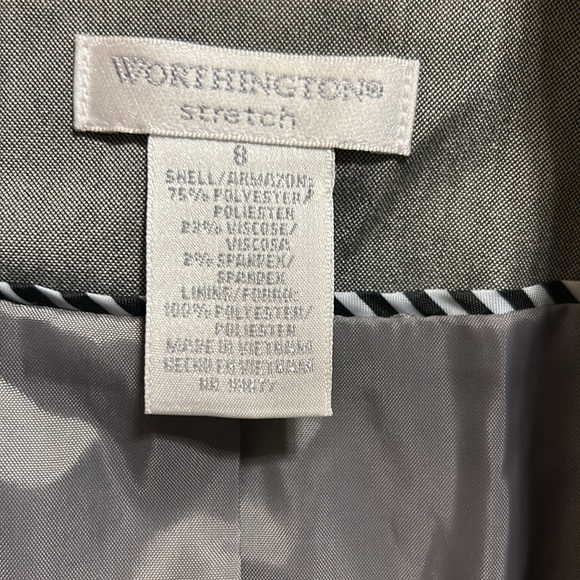 Worthington Gray Blazer Classic Notched Lapel Lightweight - Picture 3 of 4